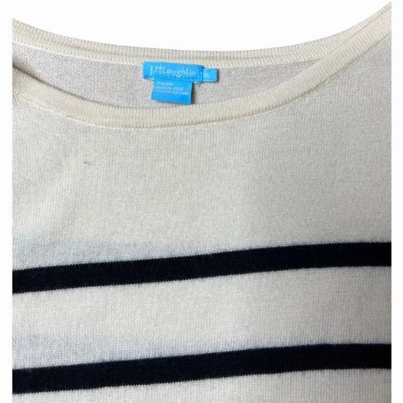 J. McLaughlin Italian Merino Wool Striped Sweater Size XL - Picture 4 of 5